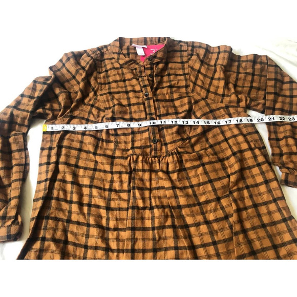 Isabel maternity Women’s brushed flannel maternity shirt top Plaid S NWT! - Picture 3 of 6